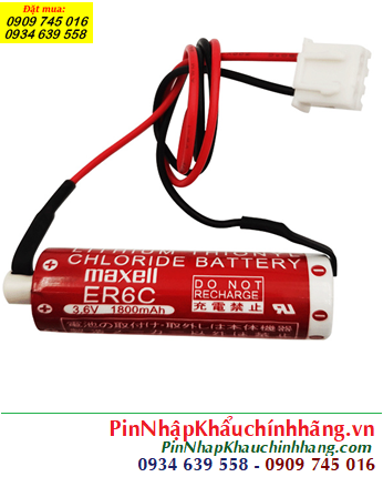 Maxell ER6C (Zắc PH2.54-3P), Pin Maxell ER6C lithium 3.6v 1800mAh, Xuất xứ NHẬT 